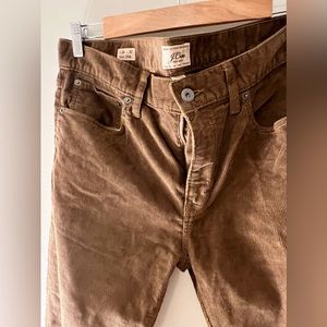 NWT J Crew Men's Tan Corduroy Pants 34 x 32